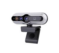 TIEOAXFT Caméra PC avec Reconnaissance faciale 2K 1080P Windows Hello Webcam for Ordinateur Portable, de Bureau, caméra USB Microphone