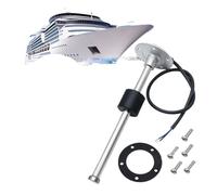 TIEOAXFT Capteur de Flotteur d'eau 0-190 Ohm + jauge de Niveau d'eau, 7 Couleurs, LED 52mm, indicateur de réservoir d'eau avec Alarme for Voiture, Camping-Car, Yacht 9-32V(325mm SensorXGauge)