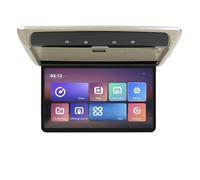 TIEOAXFT Lecteur vidéo multimédia for Voiture, écran de Plafond 1080p, 4+64Go, Montage sur Toit, for SUV, Camping-Car(3-32G Beige)