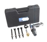 TIEOAXFT Marteau pneumatique de 190 mm avec 4 burins for l'écaillage, Le rivetage, la découpe, Le perçage