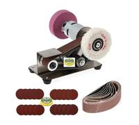 TIEOAXFT Mini Ponceuse à Bande électrique for Le Polissage et meulage, Outil d'affûtage EDS (Paquet B)(Package B)