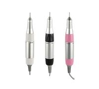 TIEOAXFT Perceuse à Ongles électrique 35000 TR/Min en Acier Inoxydable, poignée de Stylo, Limes à Ongles Professionnelles, Outil de Salon, 3 Couleurs au Choix(Pink)