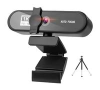 TIEOAXFT Webcam 8K 4K Sailvde for conférence PC avec trépied Cadeau, autofocus, USB, Mini caméra 1080p Microphone(4K with Tripod)