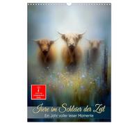 Tiere im Schleier der Zeit (Wandkalender 2026 DIN A3 hoch), CALVENDO Monatskalender: Ein Jahr leiser Momente -Tiere, wie man sie selten sieht.