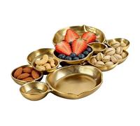 Tiered Metal Serving Platter - Modern Cluster Decorative Bowl , Fruit Vegetable Salad Pasta Platter , Charcuterie Dessert Food Pot | Wedding Buffet Cheese Display, Cocktail Party Appetizer Tower