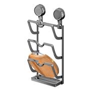 Tiered Pot Lid Holder, Cabinet Door Storage Rack, 3-Level Kitchen Organizer For Cooking Station Apartment, Sturdy ABS Material With Suction Mount, Pantry And Corner Organizer, Space-Saving Kitchen