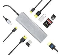 Tiergrade Hub USB C Multiport Station d'accueil avec HDMI 4K, 100 W PD, 2 Ports USB 3.0, 1 USB C, Lecteur de Carte SD pour Chromebook Pixel, Dell XPS 13/15