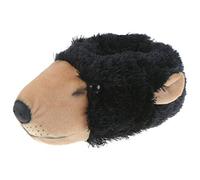 Tierhausschuhe Grizzly Bär Tier Hausschuhe Pantoffel Puschen Schlappen Kuscheltier Plüsch Unisex Schwarz 36-48, TH-BS, Schuhgröße 46/47