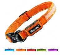 Tierhood Collier lumineux pour chien - Collier lumineux pour petits et grands chiens - Collier LED rechargeable - Durable, résistant aux intempéries et confortable - Idéal pour les promenades