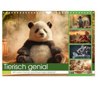 Tierisch genial (Wandkalender 2027 DIN A4 quer), CALVENDO Monatskalender: 12 Monate voller Humor, Stil und Fun Facts, die niemand braucht, aber garantiert jeder weitererzählt.