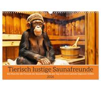 Tierisch lustige Saunafreunde (Wandkalender 2026 DIN A3 quer), CALVENDO Monatskalender: Ein Muss für alle Freunde der Saunakultur, die den Tag mit einem Lächeln beginnen wollen