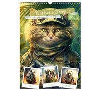 Tierische Krieger. Pelzige Soldaten im aktiven Dienst des Militärs (Wandkalender 2026 DIN A3 hoch), CALVENDO Monatskalender: Animalische Streitkräfte und Luftwaffe für die Sicherheit