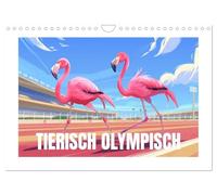 Tierische Olympioniken - Ein farbenfroher KI-Kalender (Wandkalender 2026 DIN A4 quer), CALVENDO Monatskalender: Ein farbenfroher Kalender mit ... Weise auf die Olympischen Spiele vorbereiten