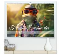 Tierische Sprichwörter (hochwertiger Premium Wandkalender 2026 DIN A2 quer), Kunstdruck in Hochglanz: Redewendungen mal ganz wörtlich genommen