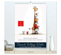 Tierische. Witzig. Wahr. (hochwertiger Premium Wandkalender 2026 DIN A2 hoch), Kunstdruck in Hochglanz: Wortwitz trifft Pfote und Feder. Schmunzeln und Staunen.