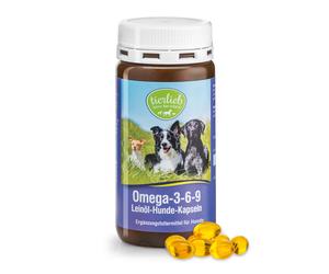 tierlieb Gélules à l'huile de lin Oméga-3-6-9 pour chiens