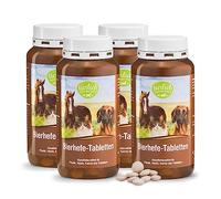 tierlieb Lot de 4 boîtes de 400 comprimés de levure de bière | Aliment pour chevaux, chiens, chats et petits animaux | Avec acides aminés essentiels, vitamines B et oligo-éléments | Fabriqué en