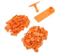 Tierohrenmarken, 100 Stück, TPU, orange, für Schafe, Ziegen, Schweine, Nutztiere, ohne Buchstaben