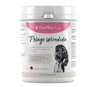 TierPlus Haarpracht, complexe de biotine hautement dosé pour chien, contre la chute des cheveux, les démangeaisons et la peau sèche - Pour un pelage brillant et une belle peau, 120 comprimés