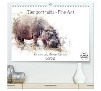 Tierportraits - Fine Art (hochwertiger Premium Wandkalender 2026 DIN A2 quer), Kunstdruck in Hochglanz: Zwölf ausgesuchte Fine Art Tierportraits in ... von den Fotografen Holger und Kirsten Karius.