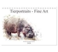 Tierportraits - Fine Art (Tischkalender 2026 DIN A5 quer), CALVENDO Monatskalender: Zwölf ausgesuchte Fine Art Tierportraits in einem Kalender ... von den Fotografen Holger und Kirsten Karius.