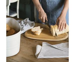 TIERRA Boite à pain + Planche en bambou GUZZINI blanc