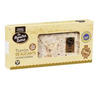 TIERRA - Touron Alicante Qualité Supérieure DE NUESTRA | Savoureux goût d'amande | Idéal pour les gourmands | le paquet de 250g | LOT DE 3