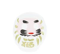 Tierra Zen Daruma Traditionnel Blanc - Moyen, Amour - Papier mâché