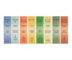 Tierra Zen PK06 Lot de 8 parfums d'encens tibétains Multicolore