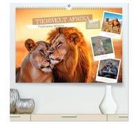 TIERWELT AFRIKA Faszination Wildnis (hochwertiger Premium Wandkalender 2026 DIN A2 quer), Kunstdruck in Hochglanz: Vielfalt der afrikanischen Fauna entdecken