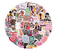 TIESOME 100 pièces Autocollants féministes, Girl Power, Indie, imperméables pour filles, pour ordinateur portable, skateboard, etc.