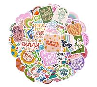 TIESOME 100pcs autocollants de citations inspirantes, autocollants d'encouragement en vinyle pour les jeunes et les adultes,pour ordinateur portable,bouteilles d'eau,scrapbooking,portefeuilles