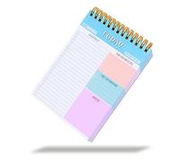 TIESOME 200 g/m² To Do List Bloc notes, 50 feuilles non datées Daily to Do Planner Thick to Do Checklist Notebook Task Organizer Schedules School Office Supplies