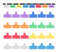 TIESOME 24 Pcs Etiquettes pour câbles, Etiquette de câble Write On Wire Labels Cable Tags Wire Tags and Cable Markers for Cable Management and Identification (Multi-Color)