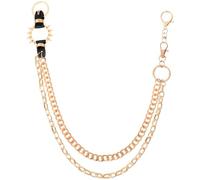 TIESOME Chaînes punk dorées unisexes pour pantalons, chaînes de ceinture robustes pour jeans hip-hop avec fermoirs mousquetons pour jeans gothiques, accessoires de pantalon