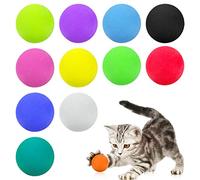 TIESOME Grandes Balles Interactives pour Chat 40mm 12 Pcs - Boules d'Intérieur pour Chatons - Soft EVA Rotating Toy Sponge Play Ball