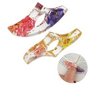 TIESOME Lot de 2 marque-pages en résine avec fleurs séchées transparentes pour les enseignants, les lecteurs, les amateurs de livres, les vers de livres, littéraire (A), 553910_1_PHGUU7EQI