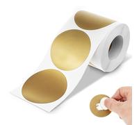 TIESOME Lot de 300 étiquettes autocollantes rondes à gratter de 5,1 cm pour bricolage, fête, événement, projets créatifs (doré)