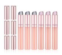 TIESOME Lot de 6 pinceaux à lèvres en silicone, applicateur de maquillage à tête ronde pour rouge à lèvres et masque à lèvres, applicateur de lèvres réutilisable en silicone avec couvercles, facile à