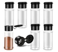 TIESOME Lot de 6 pots à épices avec couvercles shaker 85 g en plastique