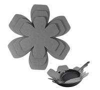 TIESOME Lot de 6 protège-poêles en feutre - 3 tailles différentes - Réglables - Antidérapants - Pour poêles, casseroles et bols - Protection contre les rayures - Gris
