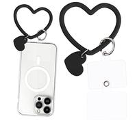 TIESOME Phone Loops, cordon de téléphone en silicone avec joint en forme de cœur, support de téléphone pour la main, universel pour l'ancrage de l'étui du téléphone, adapté à tous les smartphones