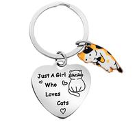 TIESOME Porte-clés Cadeau de remerciement et d'anniversaire - Cadeau d'adieu et d'amitié - Drôle de chat porte-clés