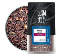 Tiesta Tea - Hibiscus séché | Fleur d'hibiscus coupée et tamisée | Mélange de thé en vrac de qualité supérieure | Thé non caféiné | Faites du thé chaud ou glacé et infuse jusqu'à 200 tasses - Pochette