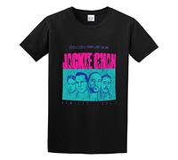 Tiesto Jackie Chan Unisex 100% Cotton Short-Sleeve T-Shirts Black XXL
