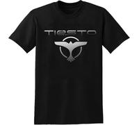 Tiesto Mens T-Shirt Progressive Electro Big Room Trance DJ Black Tee Manches Courtes(Large)