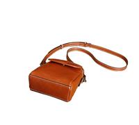 TIEZHICHESHI Mini sac à bandoulière en cuir pour femme, Couleur caramel.