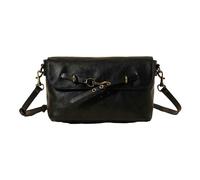 TIEZHICHESHI Petit sac carré en cuir décontracté à une épaule, noir classique