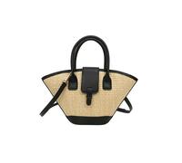 TIEZHICHESHI Sac à bandoulière en cuir rétro en forme d'éventail Corée, Noir