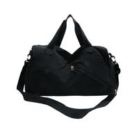 TIEZHICHESHI Sac à bandoulière en nylon avec lettres brodées - Noir